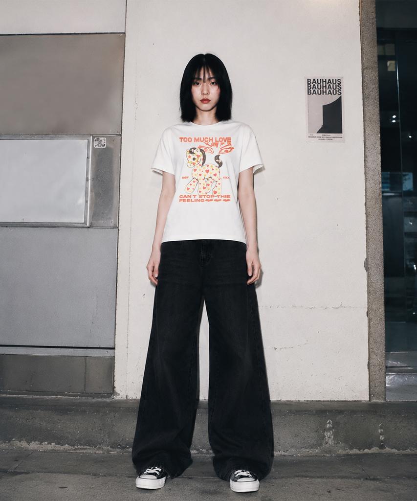 Keollola Too Much Love Pony Short Sleeve T-Shirt (3 Colors)