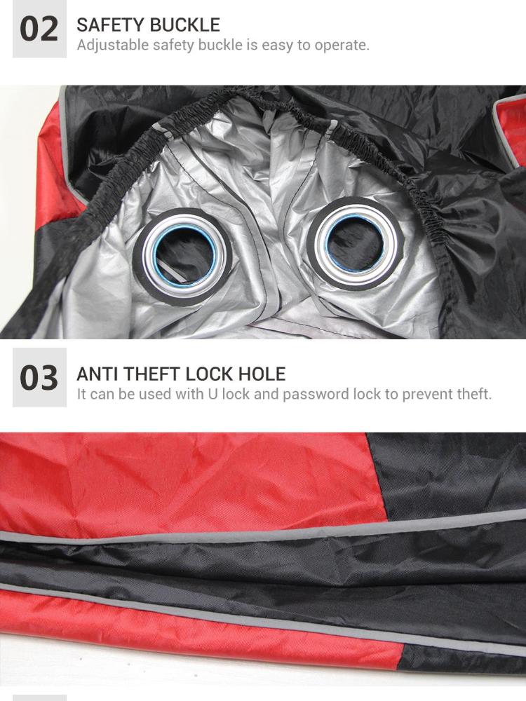 Motorrad-Abdeckung für Motorrad, Moto, Fahrrad, ganzjährig, wasserdicht, staubdicht, UV-Schutz, für den Außenbereich, Innenbereich, Moto, Regenschutz