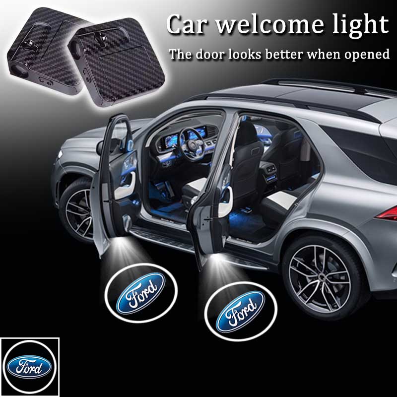 KLYE5 Led HD Car Door Logo Welcome Light Projector Lamps For Ford Taurus Mondeo Focus Mustang Shelby Fiesta Ecosport Escape keychain