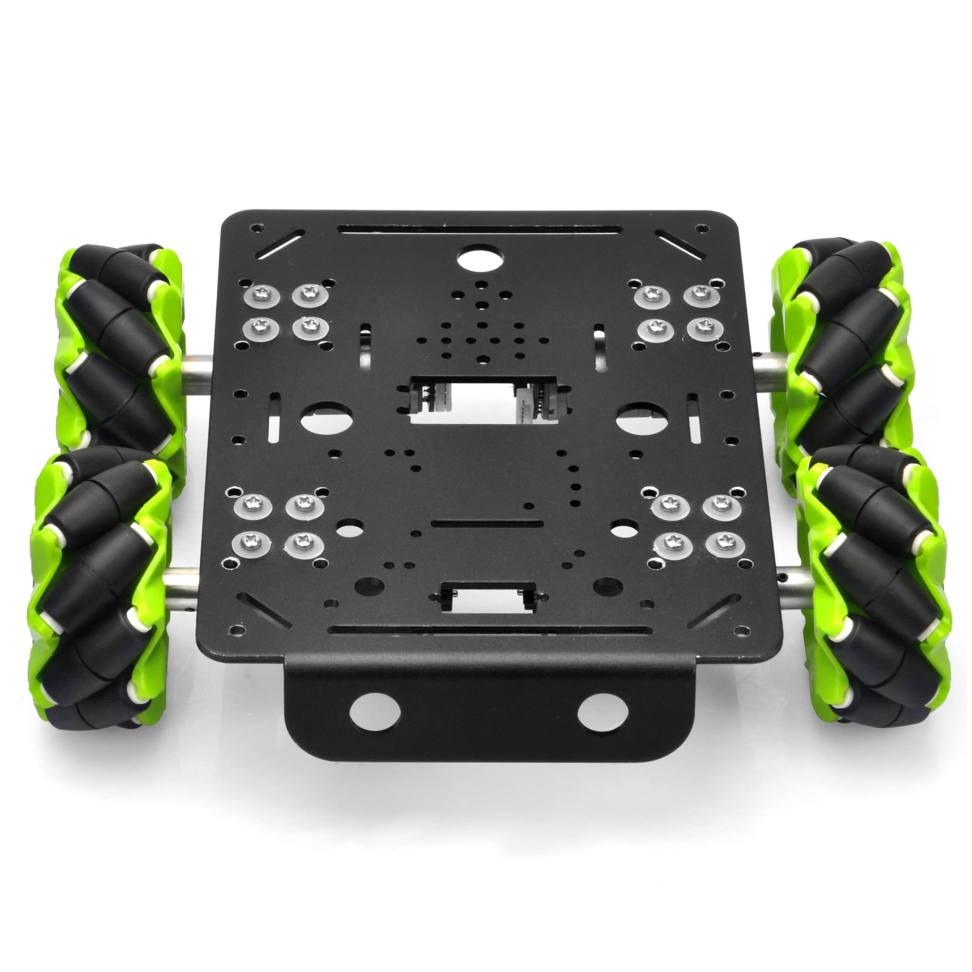 

OSOYOO Mecanum Wheel Robot Car Chassis 4WD 80mm DC12V Smart Robot Mini 4WD Dolly Robot STEM Assembly Toy Arduino Raspberry Pi micro bit чорний