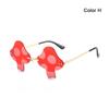 Halloween Transparent Women's Sunglasses Mushroom Shape Irregular Sun Glasses Fun Rimless Mushroom Glasses for Women Girls