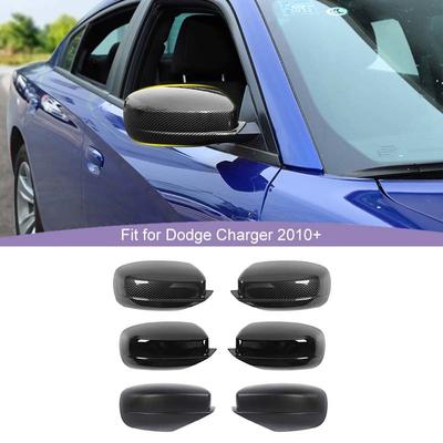 Car Rearview Mirror Decorative Frame Cover For Dodge Charger 2010 Up Car Exterior Accessories, ABS Plastic