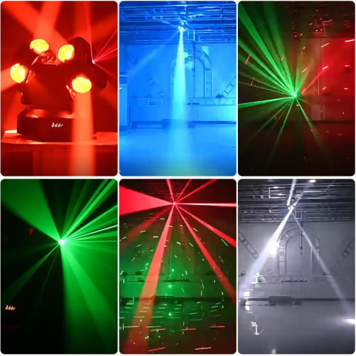 Bruce & Shark 120W 8-LED Moving Stage Light, High Brightness, Party Light, Disco Light, DMX Mode, 13 Channels, AC95V-235V, Disco Light for Performance