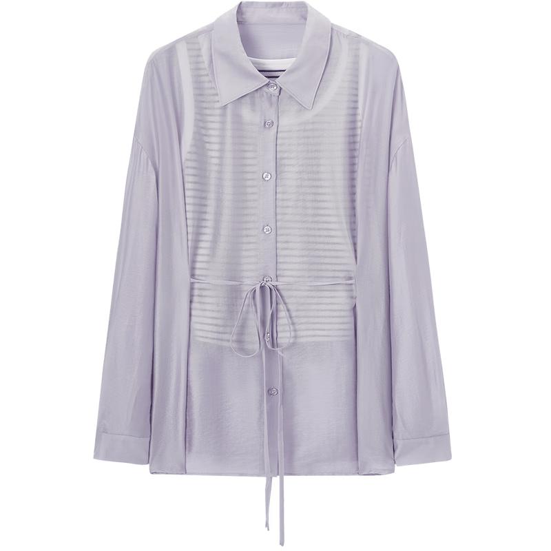 Aijutu Women s Two-Piece Loose Long-Sleeve Shirt & Vest Set M