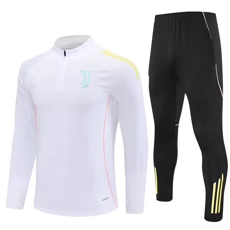 Juventus Semi-Zipper Long-Sleeved Short-Sleeved Training Clothes Sports T-Shirt Pre-Game Warm-Up Vest Football Jersey
