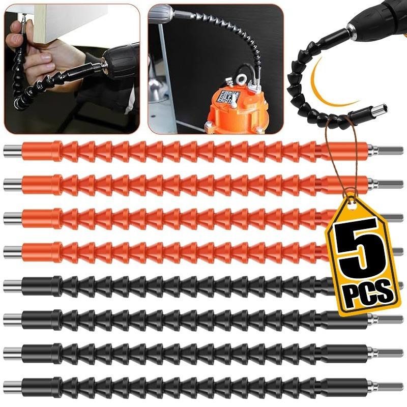 

5x Electric Drill Screwdriver Bit Multifunctional Universal Snake flexible Hose Cardan Shaft Connection Soft Extension Rod Link 1PCS-Orange