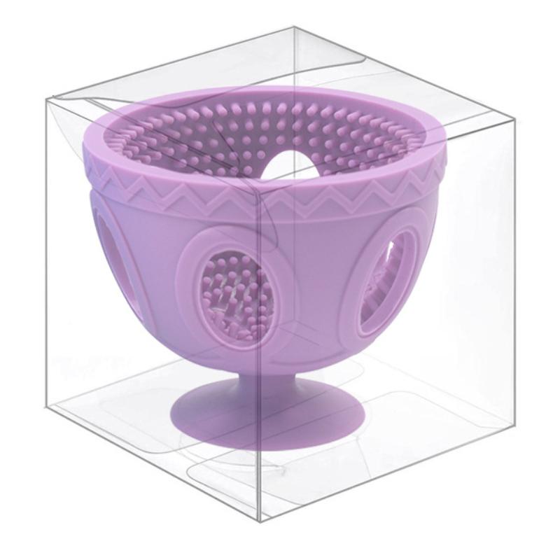 

Силиконовая вращающаяся щетка для чистки яиц для легкой мойки и чистки фиолетовый