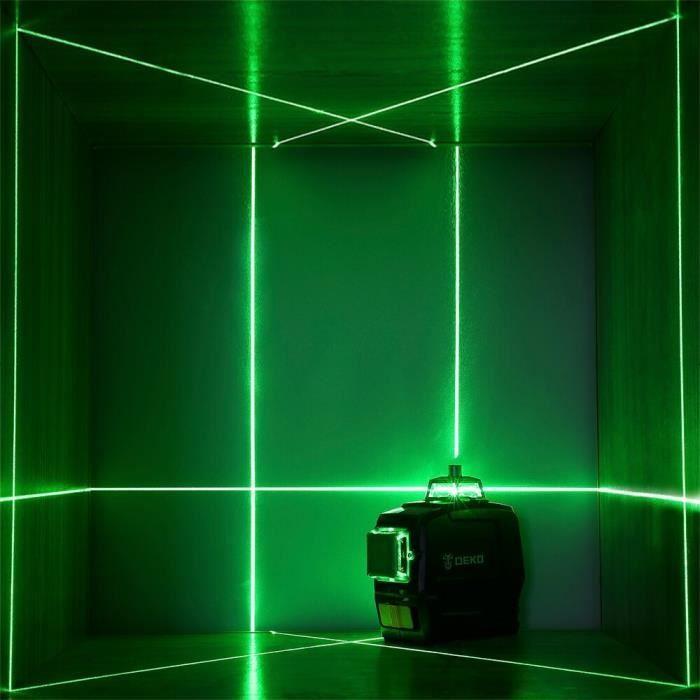Niveau Laser Rotatif 360 Auto Nivelant 3D 12 Lignes, Modele: DKLL12TDP02 SET2