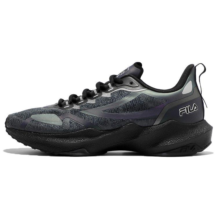 BTS X FILA Textile, Synthetic Leather Low Top Casual Running Shoes Unisex Black Gray Korean Style 1RM01671D_001