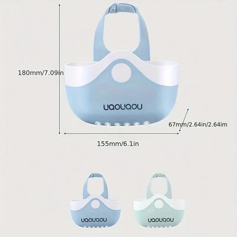 1PCS Sink Sponge Drain Hanging Bag Kitchen Faucet Hanging Bag Free Punching Pool Sponge Drain Hanger Sink Rag Storage Basket