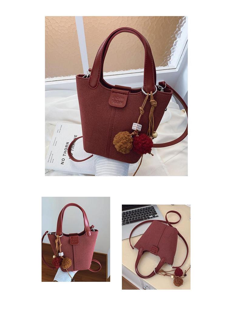 Niche Suede Frosted Handbag: Women's 2025 One-Shoulder & Crossbody Bag