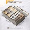 Underwear Storage Box With Compartments 17/13 Grids Dormitory Drawer Style Storage Organizer for Socks Underwears Bra Shirts