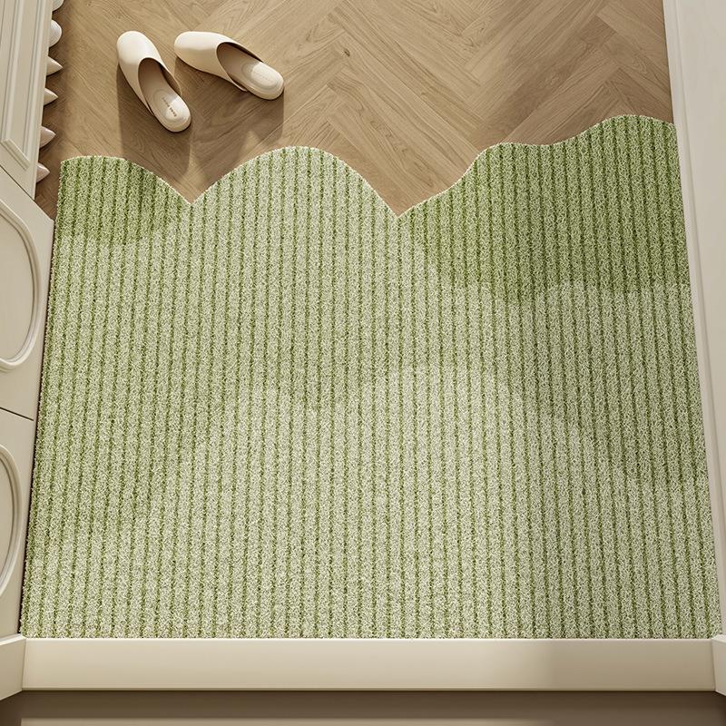 Simple Style Entrance Door Mat Customizable Home Use Mud Scraper Dirt Resistant Cuttable Cloud Shape Rectangular PVC Mat