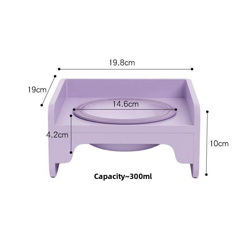 

Cat Bowl, Double Bowl, Ceramic Square Bowl, Cat Drinking Water Bowl, Not Easy To Knock Over, Cat Dining Table, Kitten Food Bowl, Pet Food Bowl Bowl stand + bowl фиолетовый