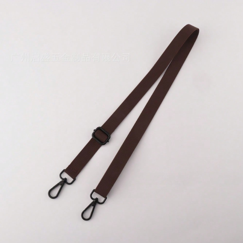 Nouveau bracelet d'épaule pour sac, sangle de sac à dos bandoulière, couleur unie, sacoche polyvalente, sac pour ordinateur portable, accessoire, sangle d'épaule unique Brown multicolore