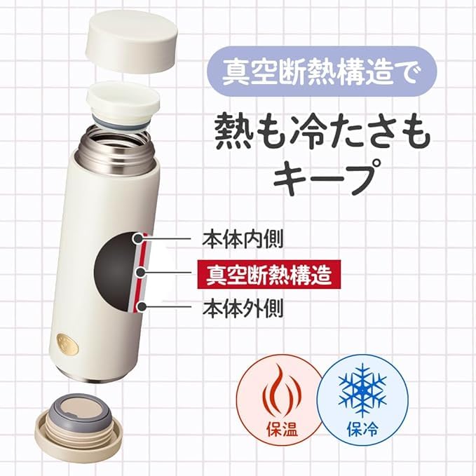 Washable Water Bottom Powerful Water Vacuum Keeps Hot and Easy To Mug Doshisha [Highly Bottle, Black, 320ml] Gorilla's Bottle, Insulated, Cold, Wash,