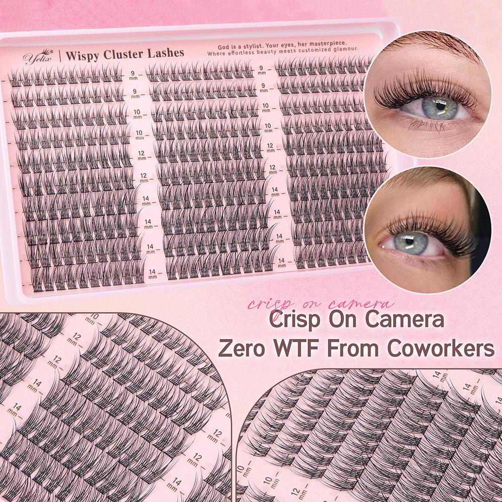 Popular False Eyelashes Diy Segmented Single-Cluster Self-Grafting From 30 Rows Of Large-Capacity Mixed Natural Models