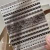 1Pcs 5D Embossed White Lace Nail Stickers Elegant Lace Flower Nail Decals Self-Adhesive Lace French Nail Slider DIY Decor 8*10cm