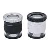 30X Handheld Cylindrical Magnifier with LED UV Jewelry Check Magnifying Loupe Handheld Magnified Glass Accessories