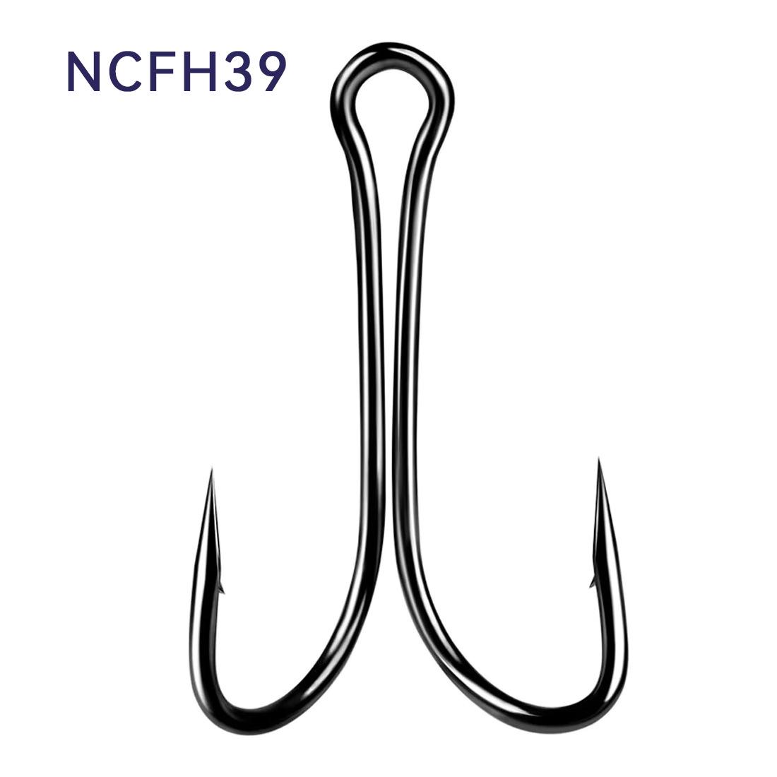 

Крючок двойной из высокоуглеродистой стали с бородкой, приманка для рыбалки Громовая лягушка , якорь-коготь 8# (50 pcs)