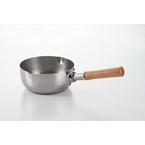 Maruyama Giken KOURIKKA Stainless Steel Yukihira Saucepan, 18cm, 1.7L, with Pouring Spout and Graduations, KRY-18, Induction and Gas Stove Compatible,