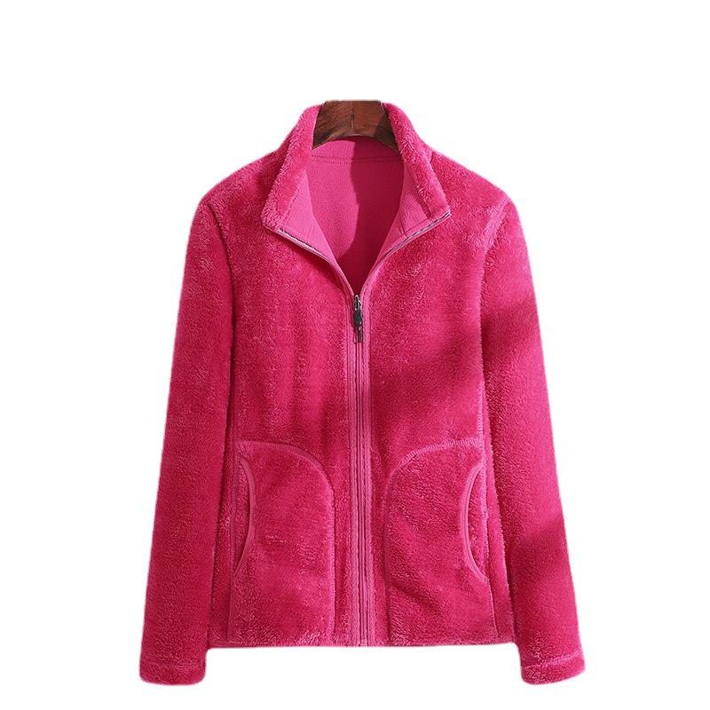 Unisex Reversible Fleece Jacket: Thickened Velvet Windsheeter with Polar Fleece Inner, Perfect for Autumn and Winter