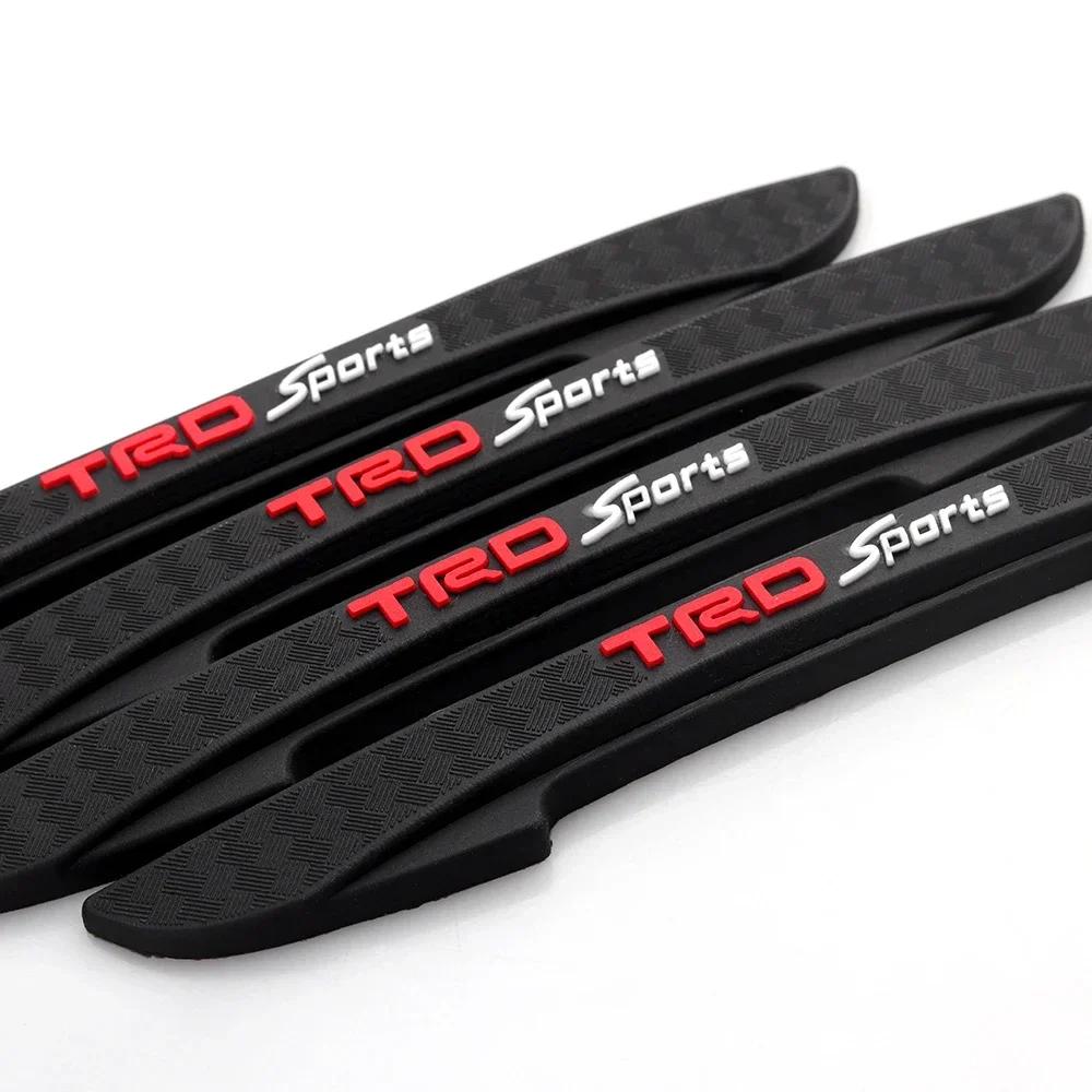 QDJ1  4Pcs Car Door Edge Anti-collision Strips Bumper Trim Sticker Accessories For Toyota Rav4 Corolla Chr Yaris Camry Cross Auris TRD