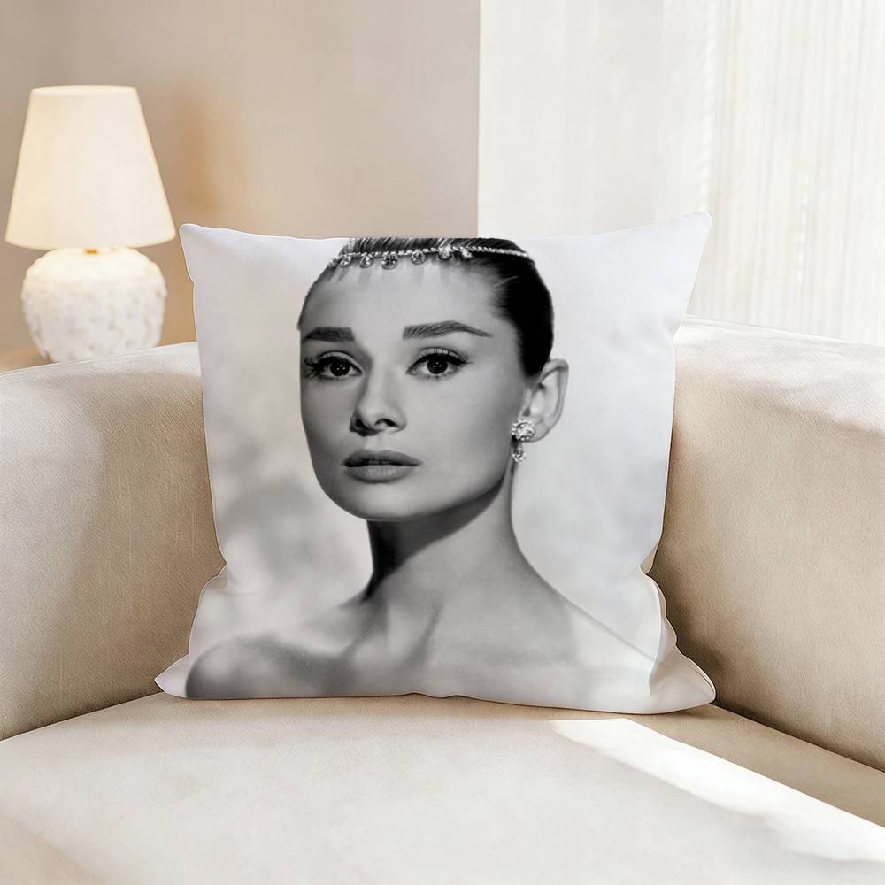 Beautful A-Audrey Hepburn Pillow Case Pattern Printed Pillowcase For Living Room Sofa Cushion Cover