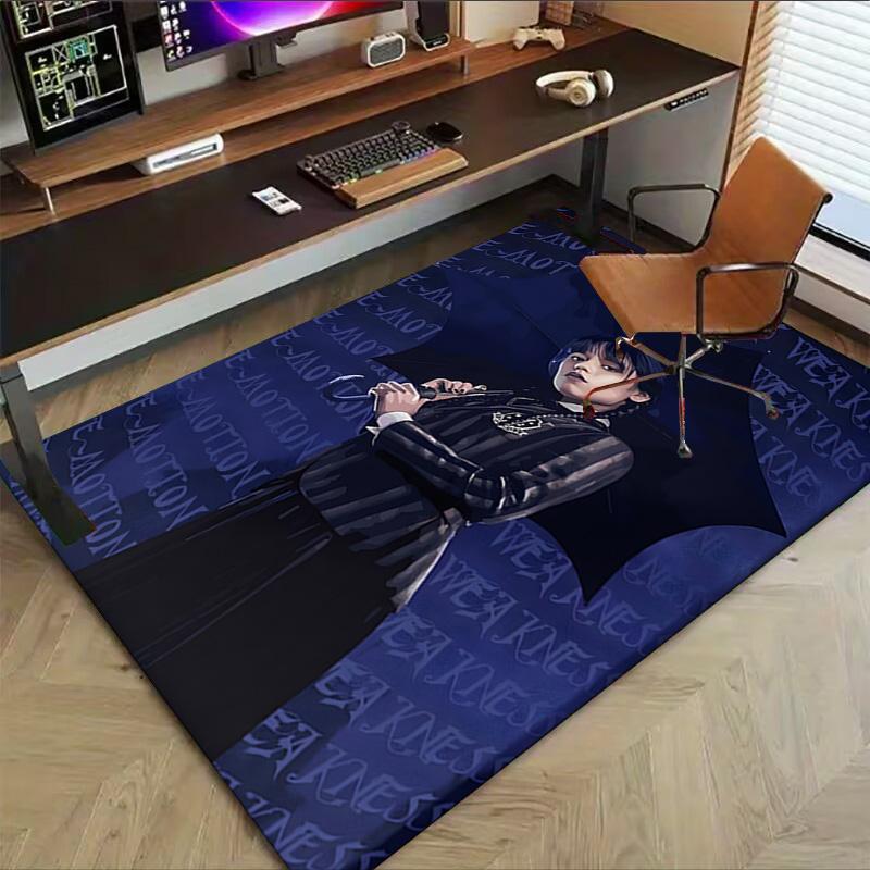 1pc Rainy Night Mystery Carpet for Playroom Bedroom Living Room Sofa Home Decor,kids Game Area Rug Non-slip Floor Mat Y82683