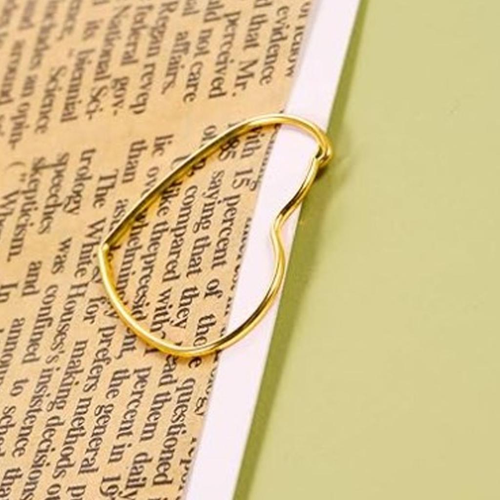 100Pcs Heart Shaped Paper Clips Iron Decorative Paperclips Set with Transparent Box for   School Household