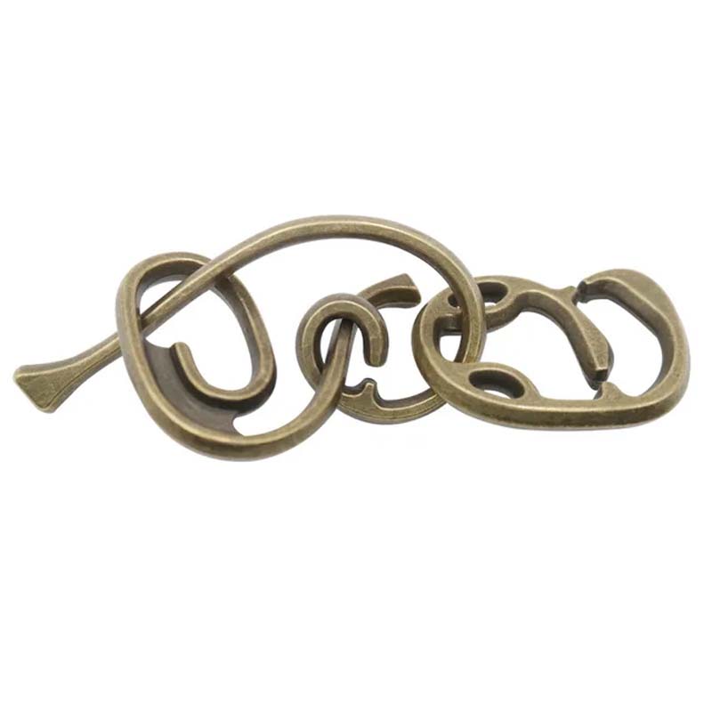 Metal 3D Jigsaw Puzzle Solving Toys Puzzle Unlocking Ring Buckle Children Adult Puzzle Games Leisure Puzzle Games