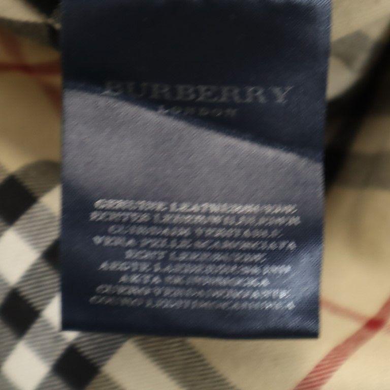 BURBERRY Leather coat Black series Men's Used