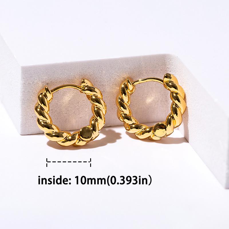 

Європейський та американський стиль Цирконієві міні-сережки - Золоті та Рожево-золоті кліпси для вух