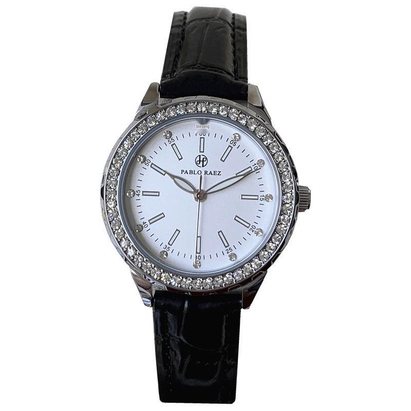 Pablo Raez Women's Luxury Gold Rhinestone Waterproof Wristwatch