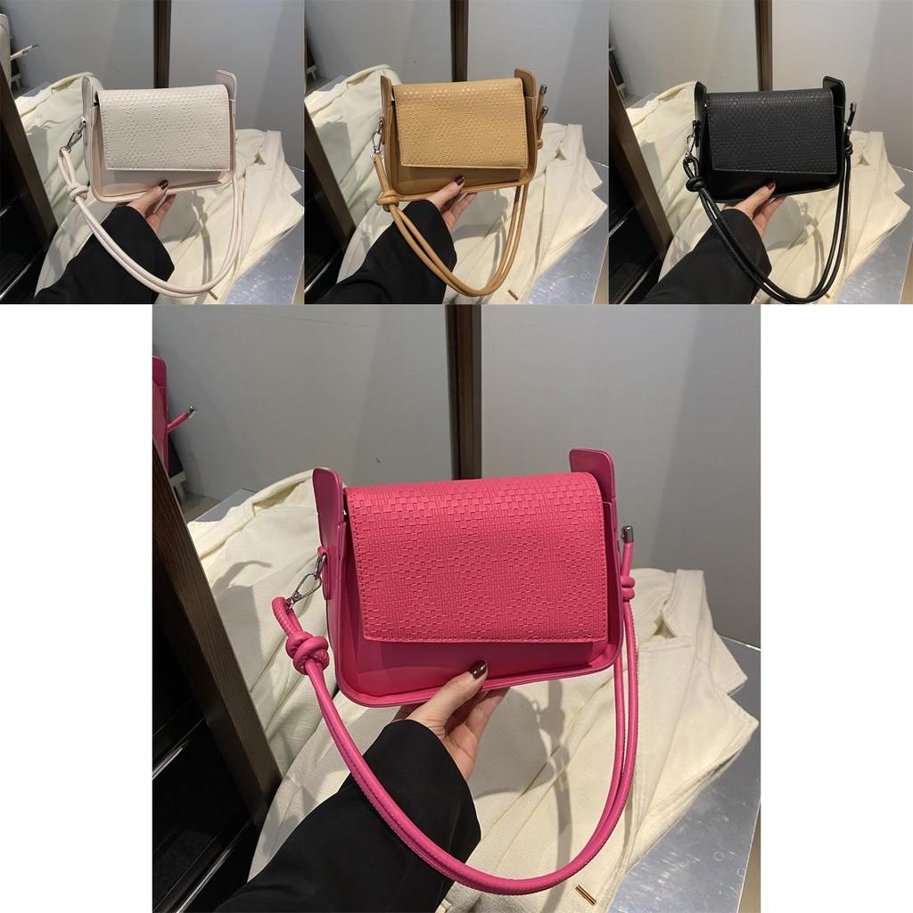 Black White Contemporary Khaki And Pink Small Square Shoulder Bag For Daily Fashion