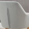2 Piece Set Chairs Dining Room Chairs Velvet Look Wooden Legs 54 Cm X 57 Cm X 80 Cm Gray Plus Natural