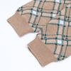 MIUMIU [Good condition/Domestic Regular Product] MMF316 1PW9 Check Knit Long Tops 40 BrownUsed