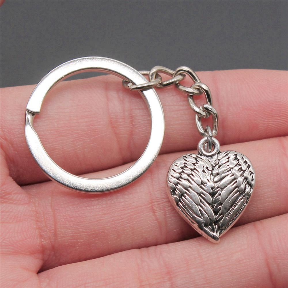 28mm Key Ring Couple Heart Love Minimalist Jewelry Components QY016