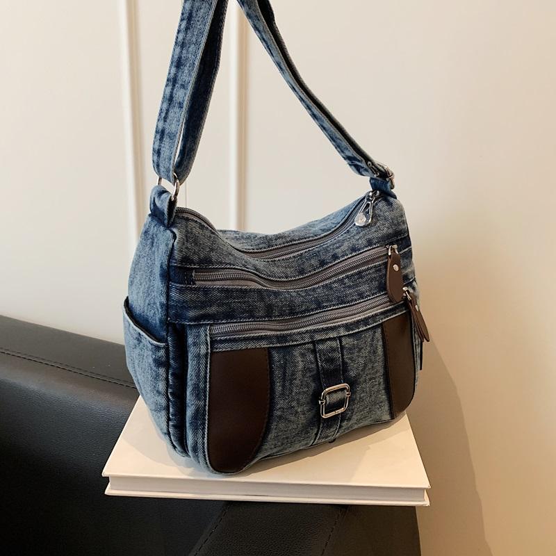 Denim Bag Women's Vintage Shoulder Bag Large Capacity Crossbody Bag