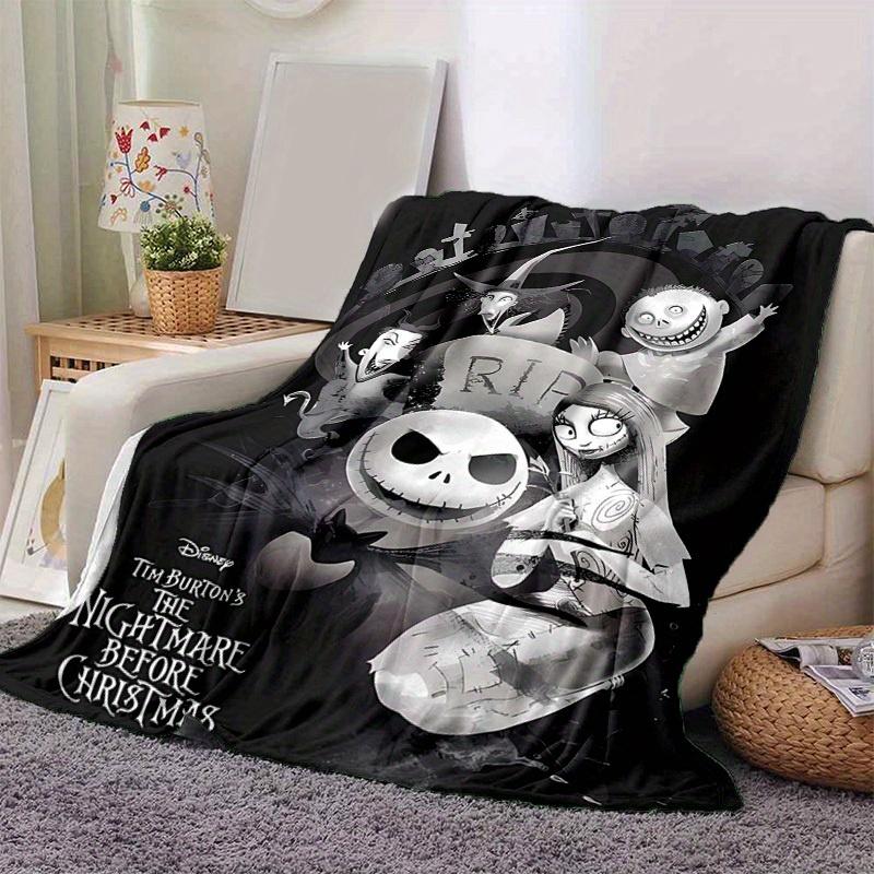 1pc, Cozy Nightmare Before Christmas Home Decor Blanket: Perfect Gift for Bedroom, Living Room, Travel, Camping, Car