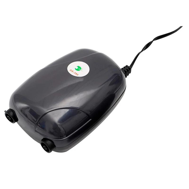 Aquarium Luftpumpe Fischbecken Mini Kompressor Einzel- Doppel-Auslass mit Rückschlagventil Schlauch Aquatik Zubehör 220V 3W 5W