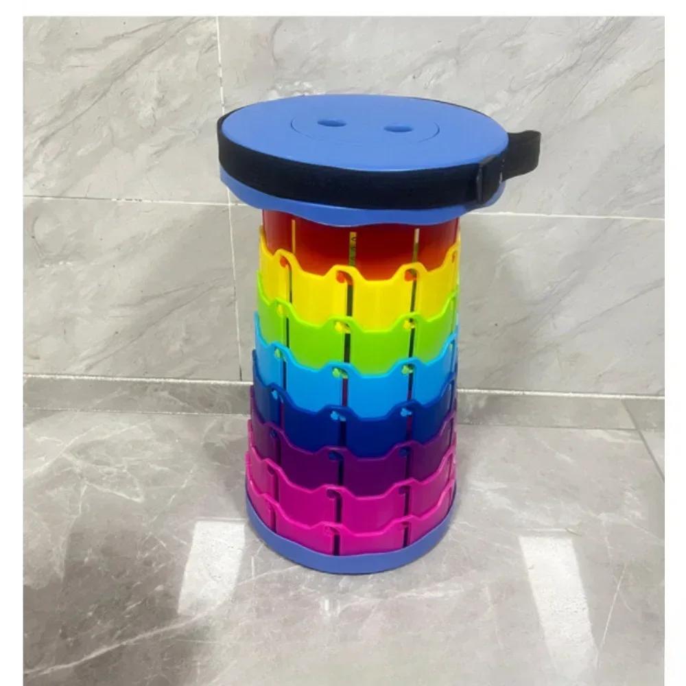 Upgraded Foldable Stool Thickened Portable Foldable Stool Retractable Stool for Fishing Hiking Barbecue Party Chair