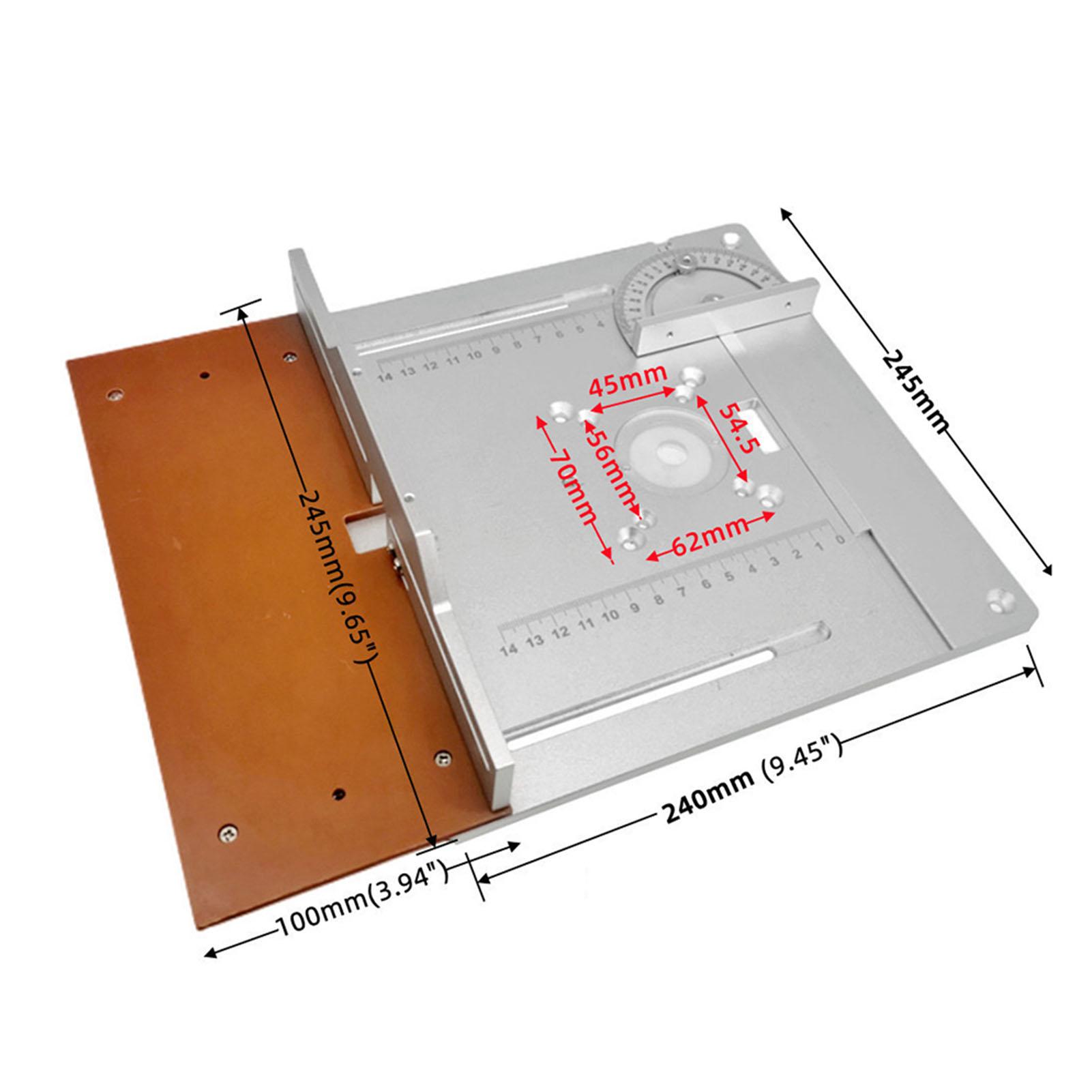 

Set of 2 Router Table Insert Plate Aluminum Alloy Wood Milling Flip Board Trimming Machine Engraving Auxiliary Tool серебряный