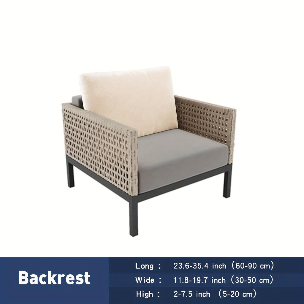 1pc 1/2/3 Seater Elastic Outdoor Courtyard Cushion Cover, Cushion Cover To Replace Courtyard Furniture Sofa Cover, Washable Furniture Protective Cover