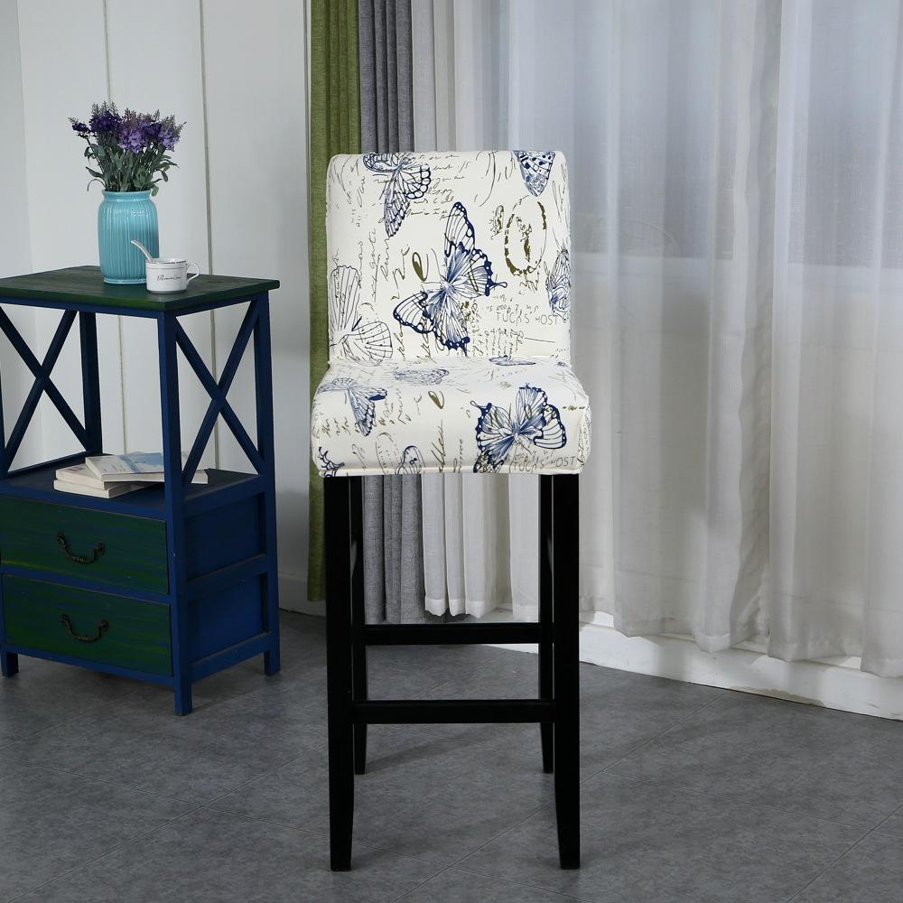 Anti-dirty High Stool Bar Chair Cover Stretch Counter Chair Cover Banquet Dining Kitchen Room Bar Chair Protector Housse De Chaise