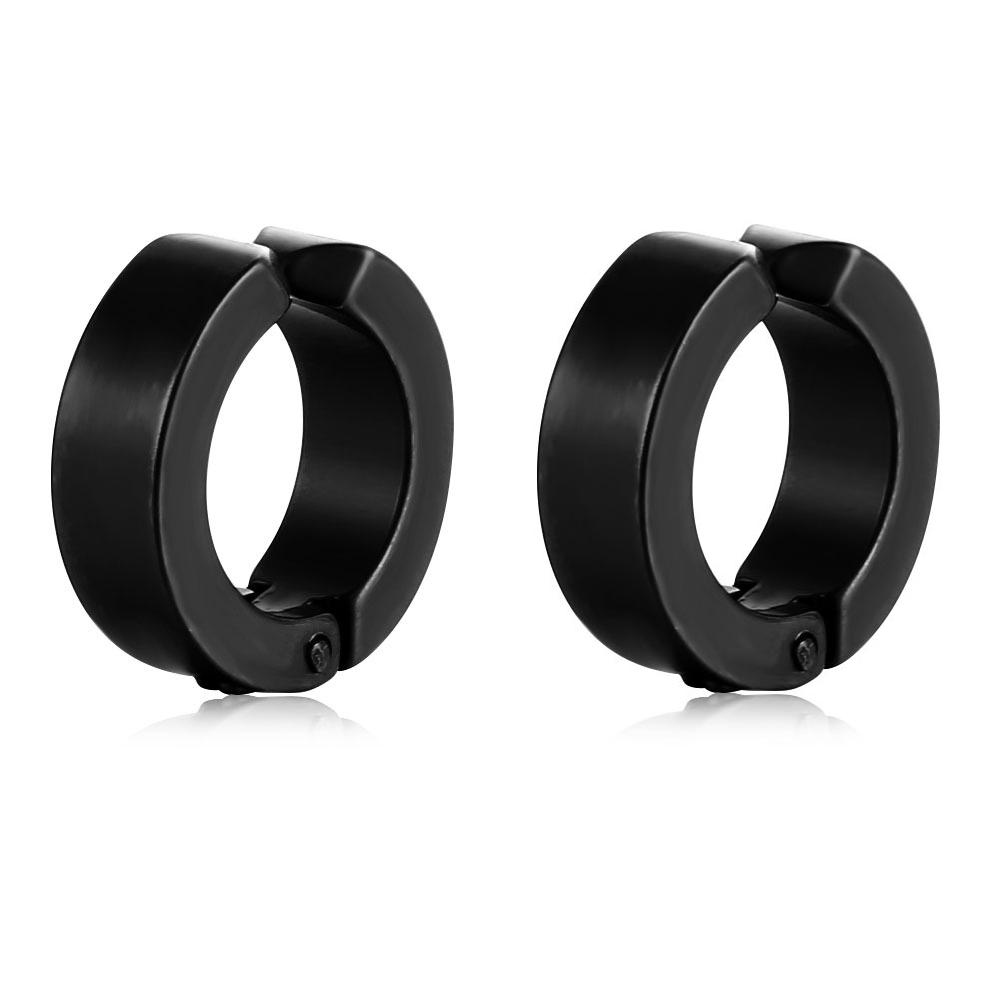 1 Pair Stainless Steel Magnetic Non-piercing CZ Stud Earrings Unisex Punk Hoop Earring Ear Clips For Men Women