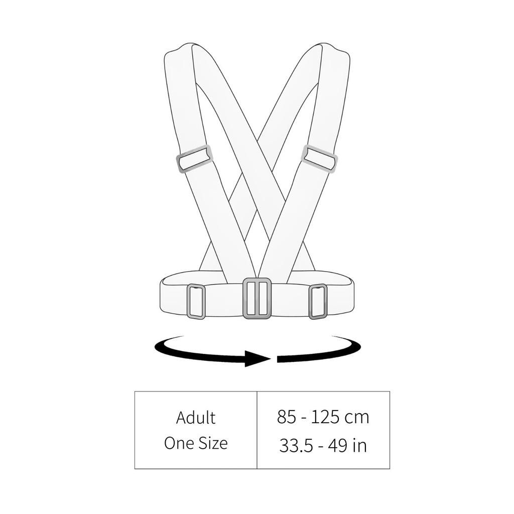 Salzmann 3M Scotchlite Reflexweste und gut sichtbarer Einheitsgrößen-Gelbgurt, Alle,