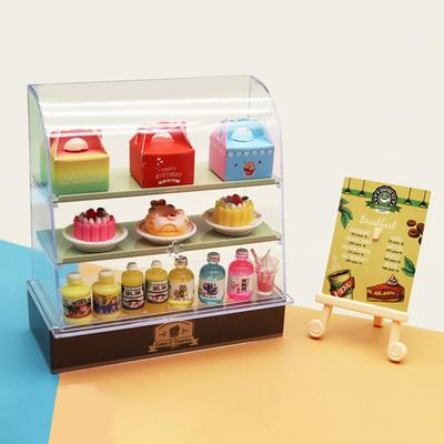 1 Set Decorative Plastic Useful Compact Dollhouse Cake Counter Pretend Play Accessories Mini