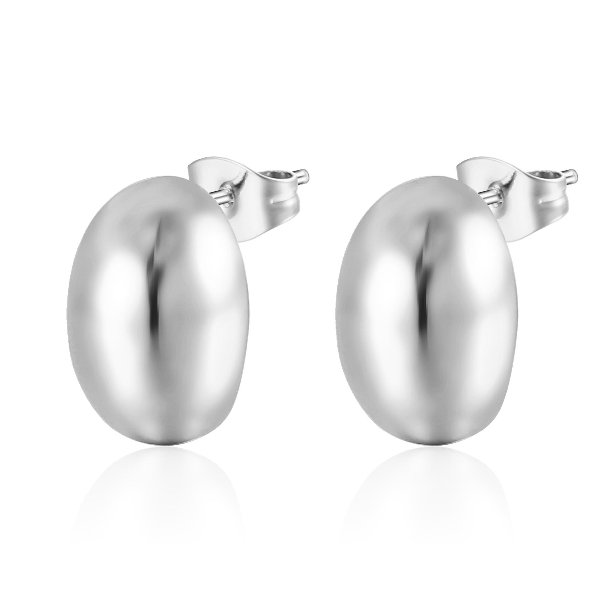 Серьги-гвоздики Same Doudou — это простые серьги-гвоздики, выполненные в виде маленьких золотых бобов, выполненные из нержавеющей стали. 18K