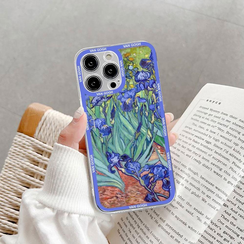 Retro Van Gogh Oil Painting Phone Case for IPhone 15 7 8 Plus SE2 11 13 12 14 Pro MAX XR XS X SE2 Vintage Art Cover Clear Fundas